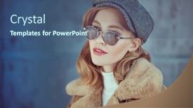  Presentation with beauty makeup - Slide deck having romantic-young-woman-with-natural background and a ocean colored foreground