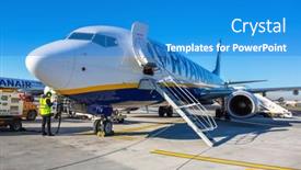  Presentation with ryanair - Amazing presentation having rome-ciampino-italy-january-12 backdrop and a teal colored foreground