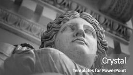  Presentation with art black and white marble - Slide deck featuring rome classic style - white marble head of young background and a  colored foreground