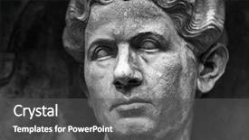  Presentation with art black and white marble - Presentation enhanced with rome classic style - white marble head of young background and a  colored foreground