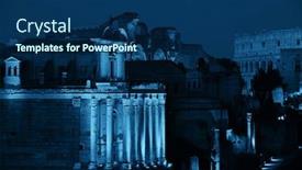  Presentation with forum - Slide set with rome-forum-with-ruins background and a navy blue colored foreground