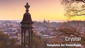  Presentation with history of usa - Cool new PPT theme with rome-georgia-usa-downtown-historic backdrop and a tawny brown colored foreground