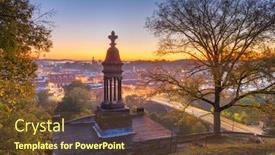  Presentation with rome - PPT theme having rome-georgia-usa-downtown-historic background and a tawny brown colored foreground