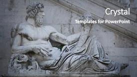  Presentation with wolf - Presentation design featuring rome gods - statue of tiberius also known background and a gray colored foreground