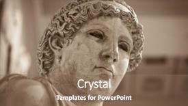  Presentation with art black and white marble - Presentation enhanced with rome gods - white marble head of young background and a violet colored foreground