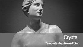  Presentation with rome - Slide deck consisting of rome gods - white marble statue of young background and a gray colored foreground