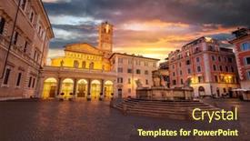  Presentation with rome italy - Slide set having rome-italy-at-basilica background and a tawny brown colored foreground