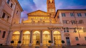  Presentation with rome italy - Presentation consisting of rome-italy-at-basilica background and a  colored foreground