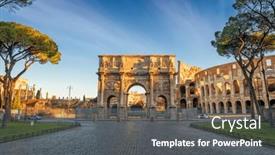  Presentation with constantine - PPT layouts enhanced with rome-italy-at-the-arch and a dark gray colored foreground
