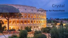  Presentation with rome italy - Presentation featuring rome-italy-at-the-colosseum background and a light blue colored foreground