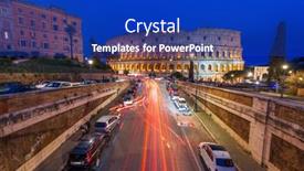  Presentation with rome italy - PPT theme having rome-italy-at-the-colosseum background and a royal blue colored foreground