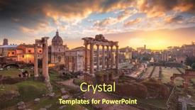  Presentation with forum - PPT layouts enhanced with rome-italy-at-the-historic background and a tawny brown colored foreground