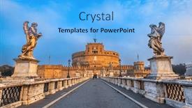  Presentation with rome - Presentation with rome-italy-bridge-over background and a light blue colored foreground