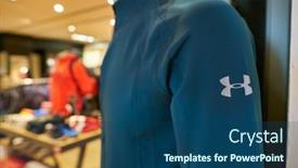  Presentation with mannequin - Slide deck with rome-italy-circa-november-2017 background and a ocean colored foreground