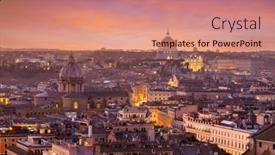  Presentation with rome italy - Presentation having rome-italy-cityscape-at-dusk background and a coral colored foreground