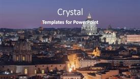  Presentation with rome - Presentation theme consisting of rome-italy-cityscape-from-above background and a ocean colored foreground