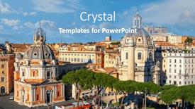  Presentation with rome - Slide deck consisting of rome-italy-historic-churches background and a teal colored foreground