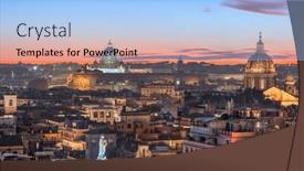  Presentation with rome - PPT layouts having rome-italy-historic-city-skyline background and a light blue colored foreground