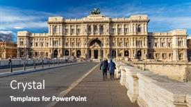  Presentation with justice - Theme consisting of rome-italy-january-10-2019 background and a violet colored foreground