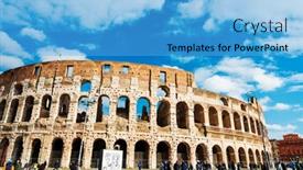  Presentation with january - Beautiful PPT theme featuring rome-italy-january-17-2019 backdrop and a light blue colored foreground