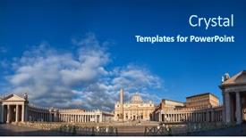 Presentation with peter - PPT theme having rome-italy-may-18-2016 background and a ocean colored foreground