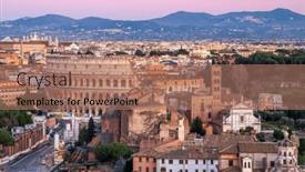  Presentation with forum - PPT theme having rome-italy-overlooking-the-roman background and a  colored foreground