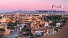  Presentation with forum - Theme enhanced with rome-italy-overlooking-the-roman background and a  colored foreground