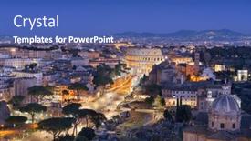  Presentation with forum - PPT theme featuring rome-italy-overlooking-the-roman background and a  colored foreground
