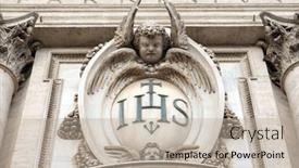  Presentation with society - Beautiful theme featuring rome-italy-september-01-christogram backdrop and a mint green colored foreground