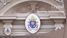  Presentation with pope - Beautiful presentation design featuring rome-italy-september-01-coat backdrop and a gray colored foreground