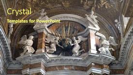  Presentation with church altar - PPT theme enhanced with rome-italy-september-02-angels background and a tawny brown colored foreground