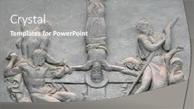  Presentation with crucifixion - PPT theme with rome-italy-september-05-bronze background and a gray colored foreground