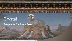  Presentation with mystical - Amazing slide deck having rome-italy-september-05-mosaic backdrop and a gray colored foreground