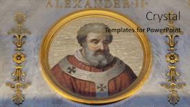  Presentation with pope - Slide set enhanced with rome-italy-september-05-pope background and a coral colored foreground