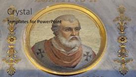  Presentation with pope - Slide set enhanced with rome-italy-september-05-pope background and a coral colored foreground