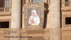  Presentation with vatican - Presentation design having rome-italy-september-05-st background and a coral colored foreground