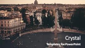  Presentation with vatican - Beautiful slide set featuring rome italy with st peter backdrop and a dark gray colored foreground