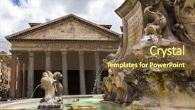  Presentation with rome italy - Cool new theme with church in the background pantheon backdrop and a tawny brown colored foreground