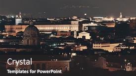  Presentation with rome - Cool new presentation design with rome-rooftop-view-with-ancient backdrop and a tawny brown colored foreground