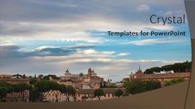  Presentation with circus - Audience pleasing PPT layouts consisting of rome-skyline-as-seen backdrop and a light blue colored foreground