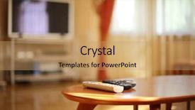  Presentation with control - Slide set featuring romote controls on wooden table background and a coral colored foreground