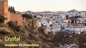  Presentation with islam andalusia - Slide deck enhanced with ronda malaga province andalusia spain background and a tawny brown colored foreground