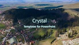  Presentation with agriculture drone - Cool new presentation theme with roof agriculture - aerial drone view of small backdrop and a navy blue colored foreground