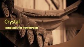  Presentation with old china - Cool new theme with roof closeup in lijiang yunnan backdrop and a  colored foreground