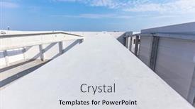  Presentation with building construction - Beautiful theme featuring roof-construction-on-warehouse-building backdrop and a light gray colored foreground