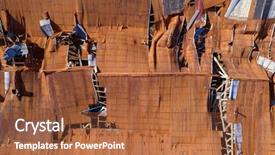  Presentation with roof - Audience pleasing presentation design consisting of roof destoyed after high wind backdrop and a red colored foreground