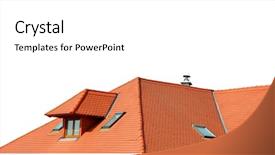  Presentation with white house roof - Beautiful slides featuring roof isolated on white background backdrop and a white colored foreground