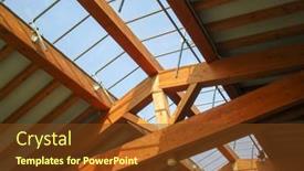  Presentation with wooden lighting - Beautiful presentation featuring roof-made-with-wooden-beams backdrop and a tawny brown colored foreground