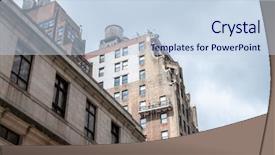  Presentation with water tank - Beautiful presentation design featuring roof of a building backdrop and a sky blue colored foreground