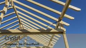  Presentation with new cold room storage - Slide deck with roof of a new roof background and a  colored foreground